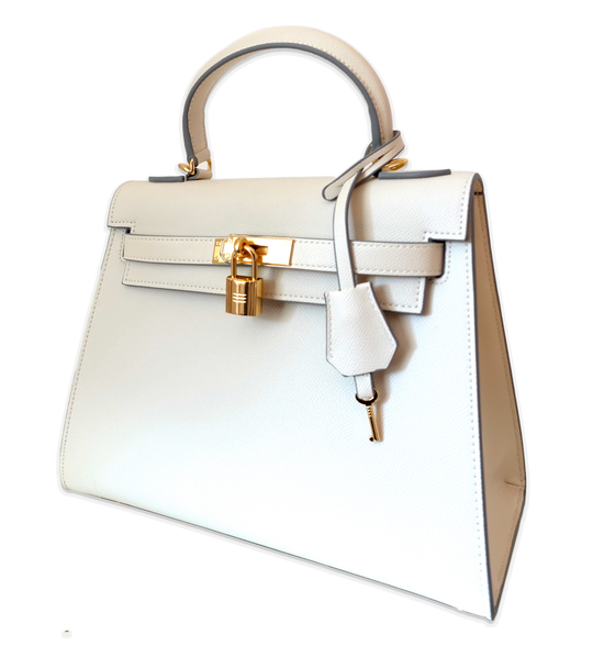Sofia | Luxury Vegan Leather Handbag | Cream