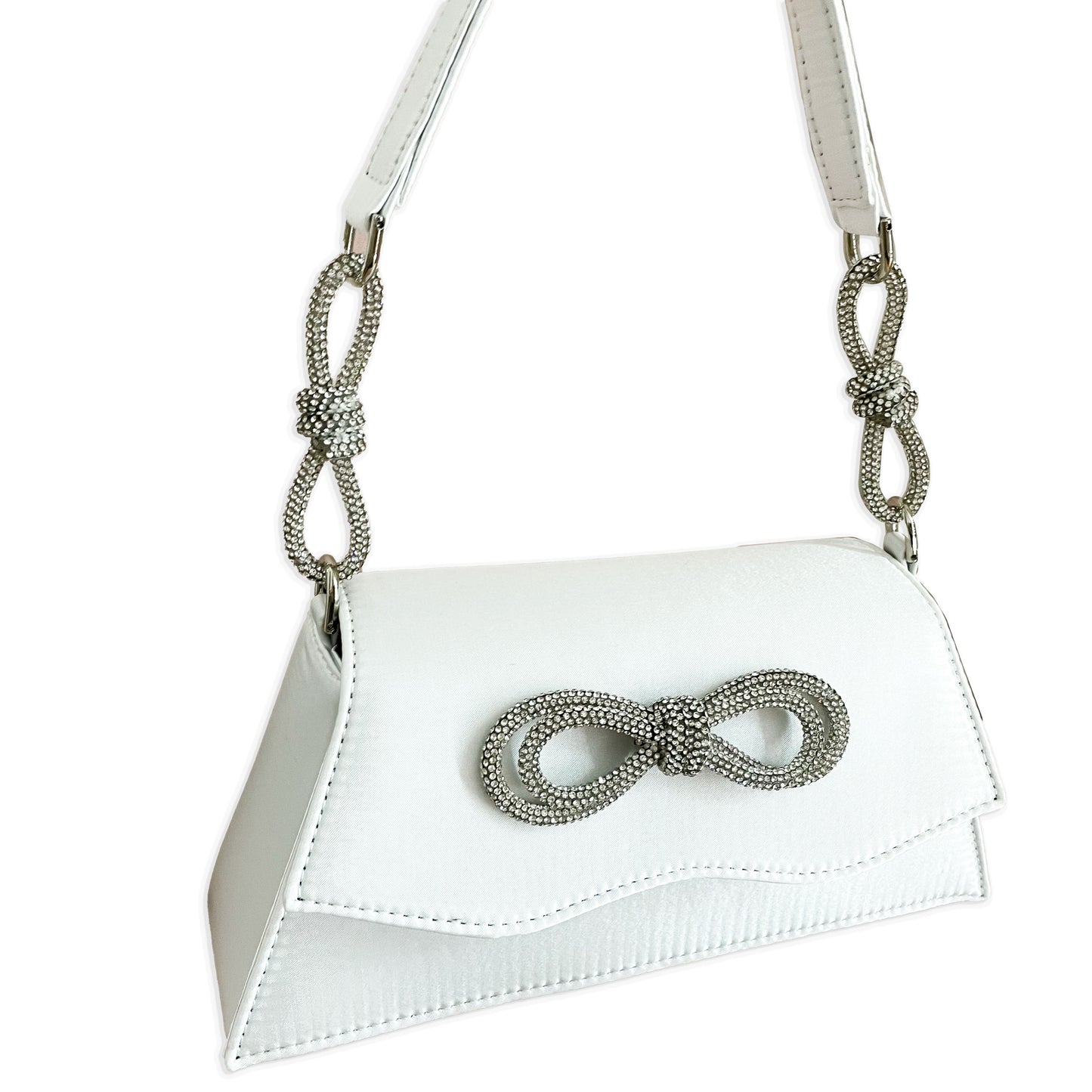 Bella | Luxury Evening Bag | Sparkling Details | White