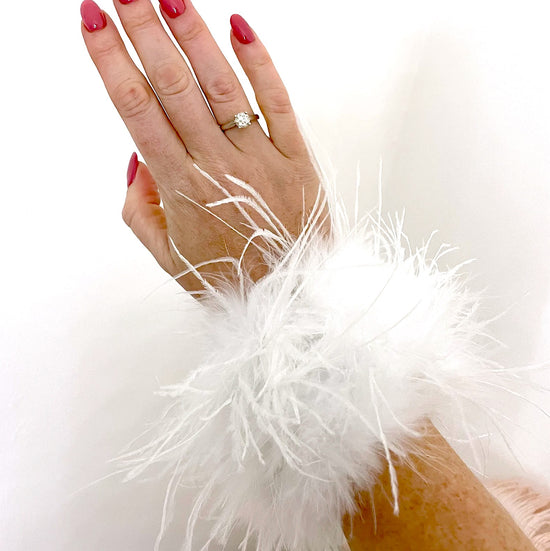 Feather Cuffs | Wrist Cuffs | White